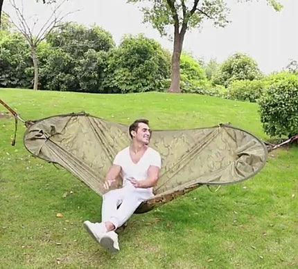 Pakabinamas hamakas-palapinė išgyvenimui su tinkleliu nuo uodų 260cm 750g iki 200kg