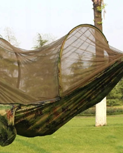 Pakabinamas hamakas-palapinė išgyvenimui su tinkleliu nuo uodų 260cm 750g iki 200kg