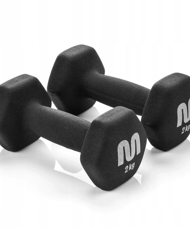 Meteor ketaus svarmenys, 2x2kg, fitness hanteliai, 2 vienetų rinkinys