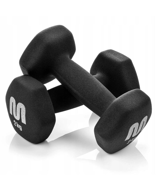 Meteor ketaus svarmenys, 2x2kg, fitness hanteliai, 2 vienetų rinkinys