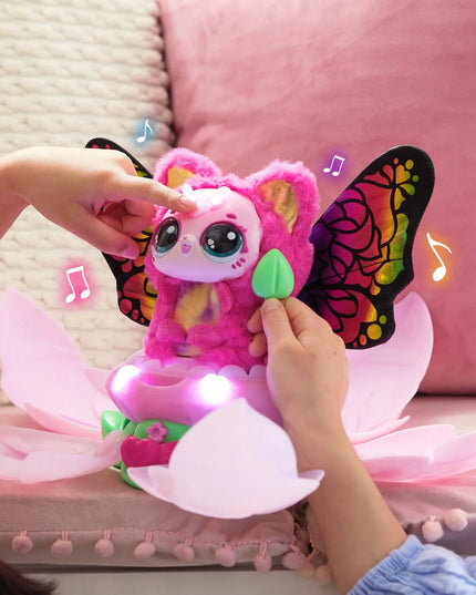 HATCHIMALS BLOOMABLES interaktyvus žaislas KITTYFLY – virtimas drugeliu
