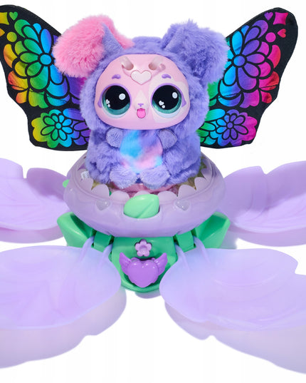 HATCHIMALS BLOOMABLES interaktyvi gėlė Puppyfly su virsmo drugeliu funkcija