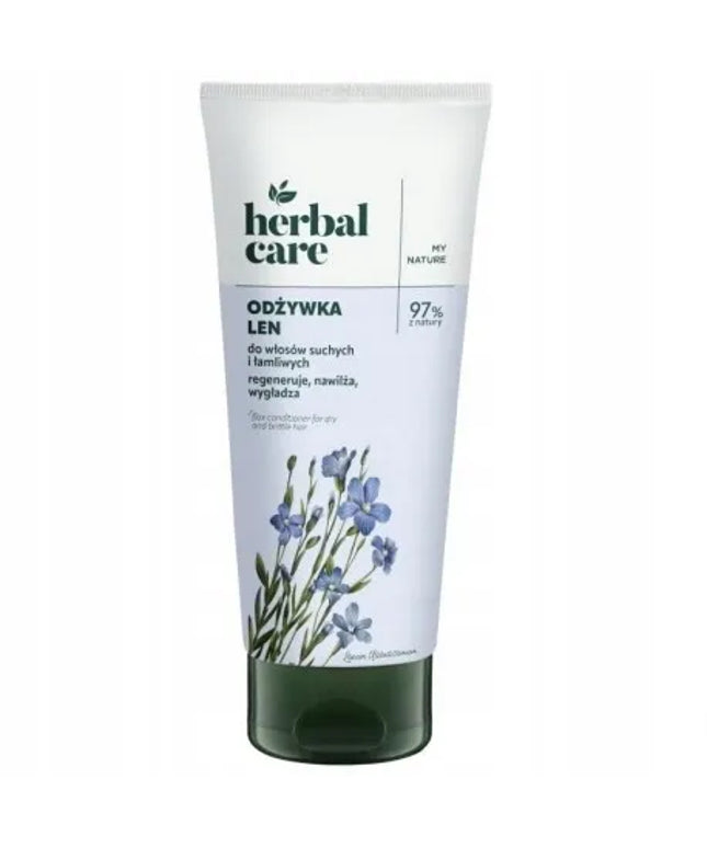 HERBAL CARE kondicionierius sausiems ir lūžinėjantiems plaukams su linais 200 ml
