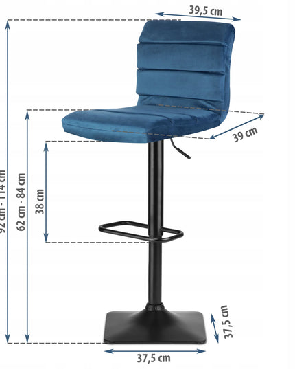 Baro kėdė Sofotel Drava Premium, mėlyna, 114 cm