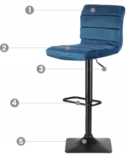 Baro kėdė Sofotel Drava Premium, mėlyna, 114 cm