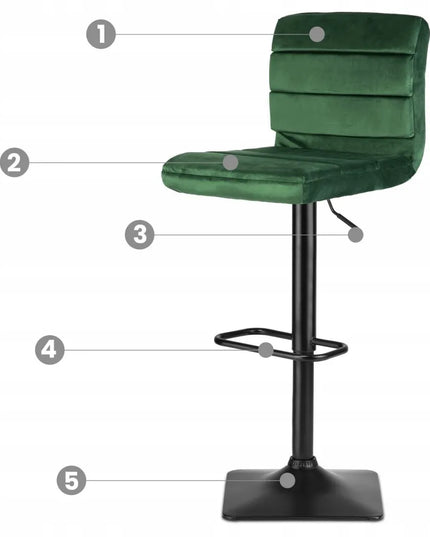 Baro kėdė su atlošu DRAVA PREMIUM Sofotel žalia 114 cm