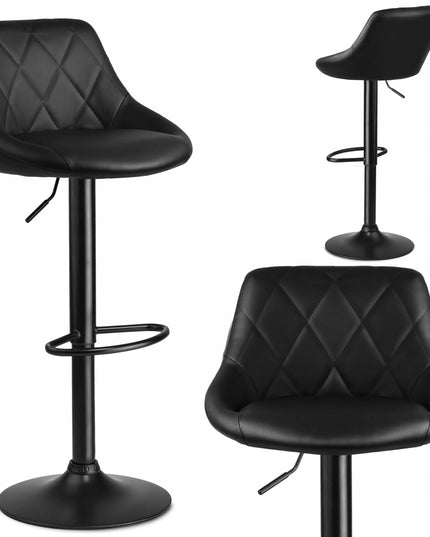 Baro kėdė Sofotel Nerra Premium su atlošu, juoda, 107 cm