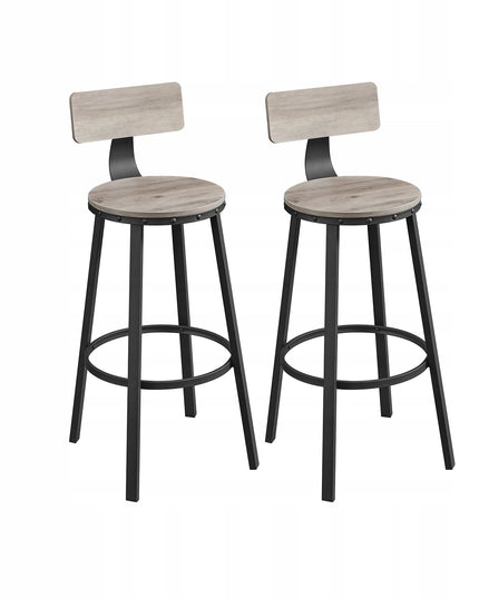 SONGMICS baro kėdės, 2 vnt., juodo medžio, 99 cm