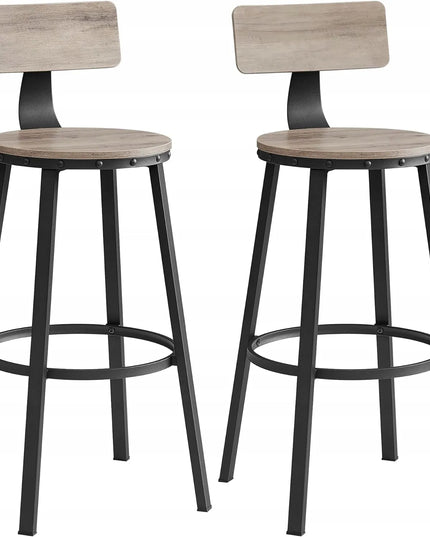 SONGMICS baro kėdės, 2 vnt., juodo medžio, 99 cm