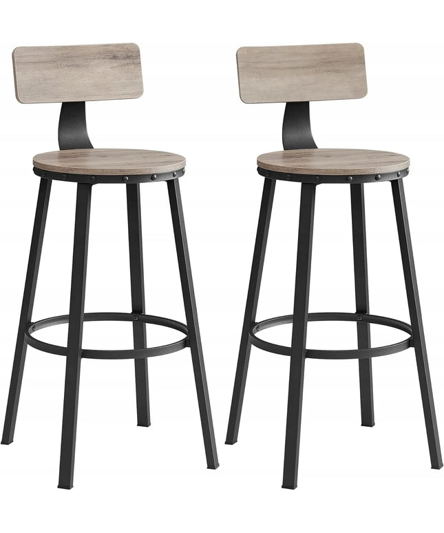 SONGMICS baro kėdės, 2 vnt., juodo medžio, 99 cm