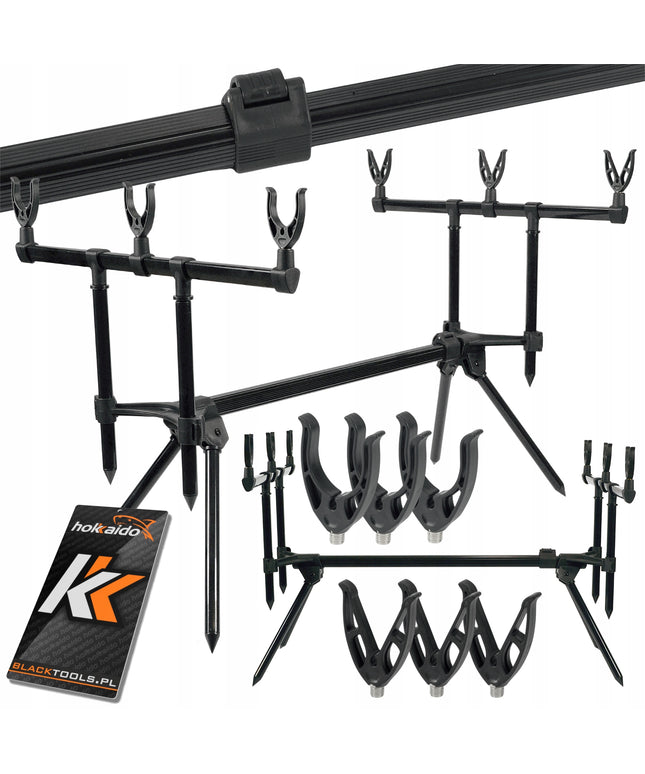 HOKKAIDO Karpinis stovas meškerėms 3 meškerėms, stabilus meškeriotojui