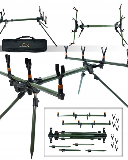 HOKKAIDO karpių žvejybos stovas „Rod Pod Tripod“ 4 meškerėms