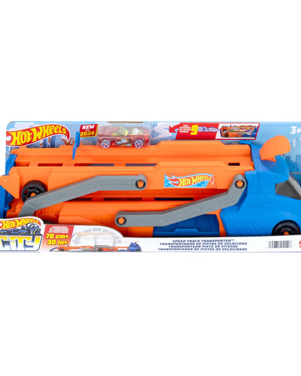 Hot Wheels City miesto transporteris lenktynių trasa su paleidimo mechanizmu + automobiliukas