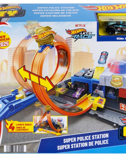 HOT WHEELS CITY Netflix Let's Race policijos nuovados trasa „Super kilpa“