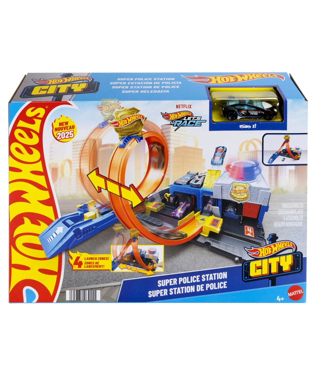 HOT WHEELS CITY Netflix Let's Race policijos nuovados trasa „Super kilpa“