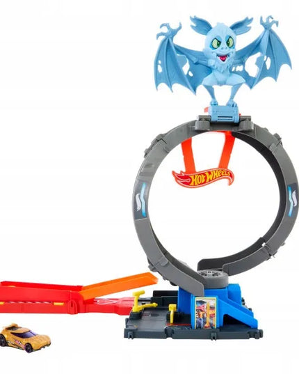„Hot Wheels City Bat Loop Attack“ trasa su šikšnosparnio kilpa ir automobiliuku