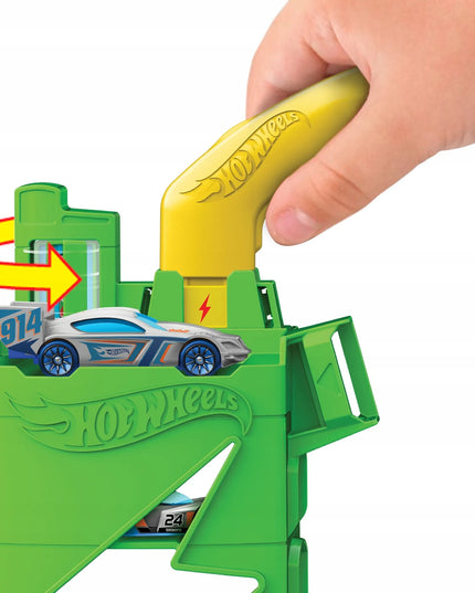 Hot Wheels City elektromobilių įkrovimo stotelės rinkinys su automobiliuku, nuo 3 metų