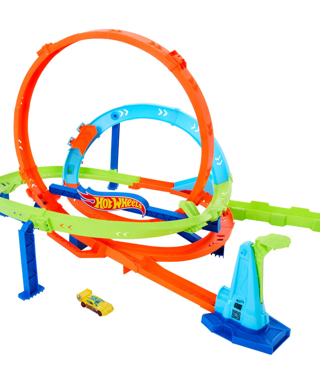 Hot Wheels „Let’s Race“ trasos rinkinys „Zakręcone tornado“ su 1 automobiliu, HTK16