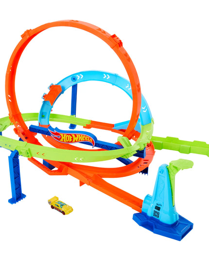 Hot Wheels „Let’s Race“ trasos rinkinys „Zakręcone tornado“ su 1 automobiliu, HTK16