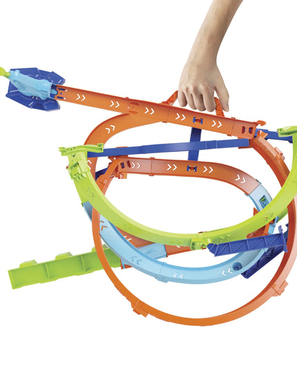 Hot Wheels „Let’s Race“ trasos rinkinys „Zakręcone tornado“ su 1 automobiliu, HTK16