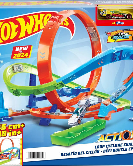 Hot Wheels „Let’s Race“ trasos rinkinys „Zakręcone tornado“ su 1 automobiliu, HTK16