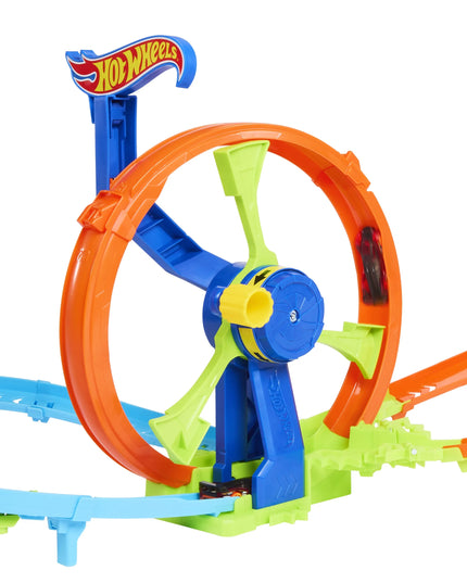 „Hot Wheels Stunt Tracks“ lenktynių trasa „Wyścigowa Turbo Pętla“ su automobiliuku
