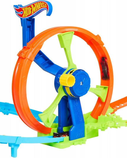 „Hot Wheels Stunt Tracks“ lenktynių trasa „Wyścigowa Turbo Pętla“ su automobiliuku