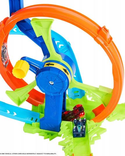 „Hot Wheels Stunt Tracks“ lenktynių trasa „Wyścigowa Turbo Pętla“ su automobiliuku