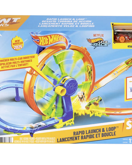 „Hot Wheels Stunt Tracks“ lenktynių trasa „Wyścigowa Turbo Pętla“ su automobiliuku