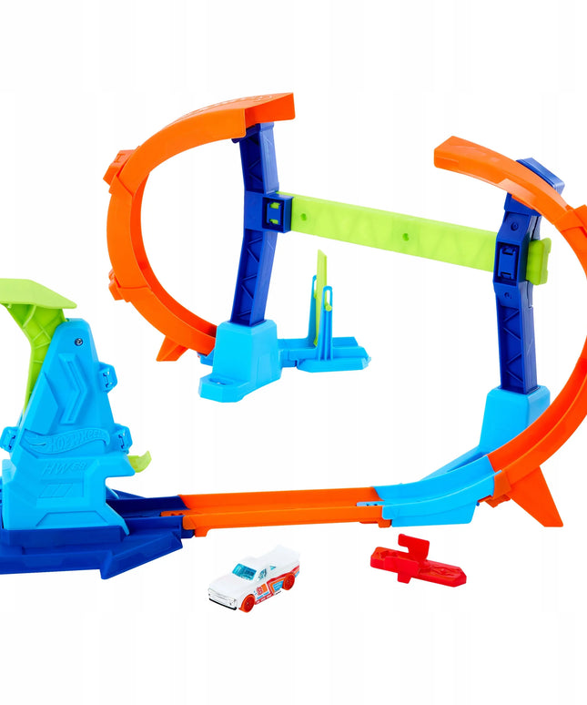 HOT WHEELS automobilio trasa „Mistrzowski skok“ su automobiliuku JFH36