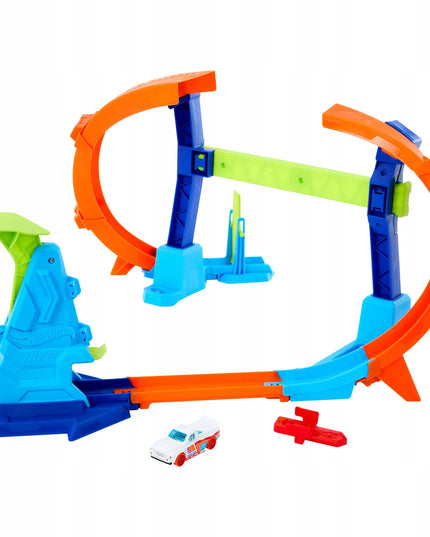 HOT WHEELS automobilio trasa „Mistrzowski skok“ su automobiliuku JFH36