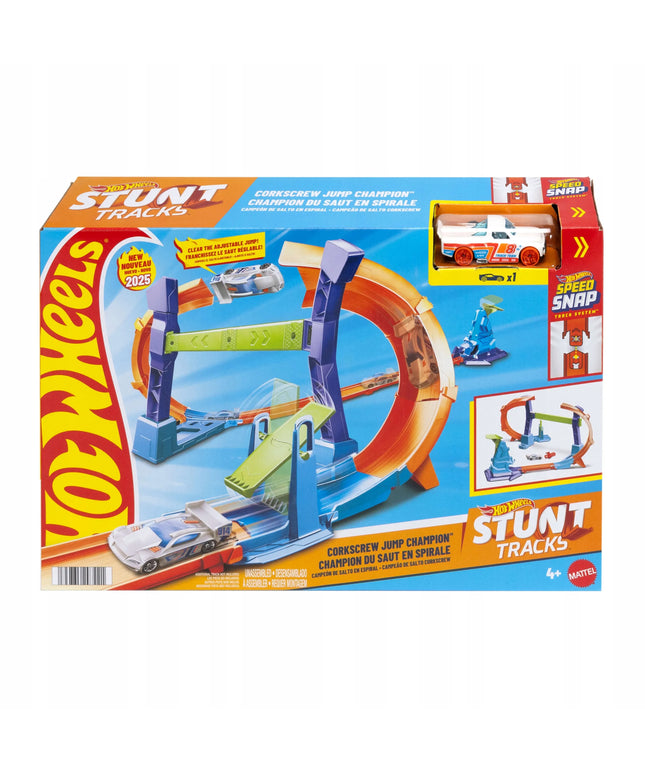 HOT WHEELS automobilio trasa „Mistrzowski skok“ su automobiliuku JFH36