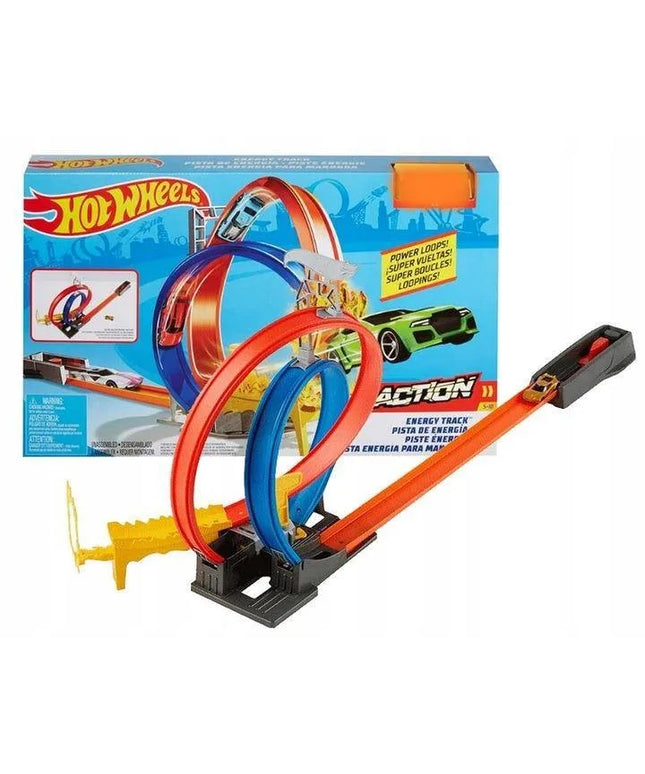 „Hot Wheels“ dvigubos kilpos trasa GND92 su automobiliuku