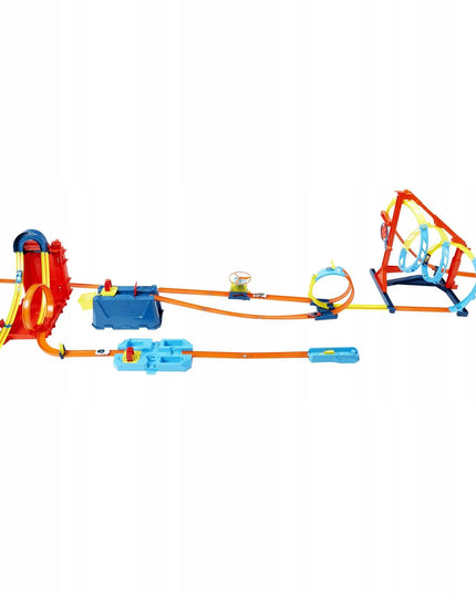 Hot Wheels kanistro formos triukų trasa su automobiliuku