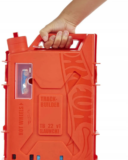 Hot Wheels kanistro formos triukų trasa su automobiliuku