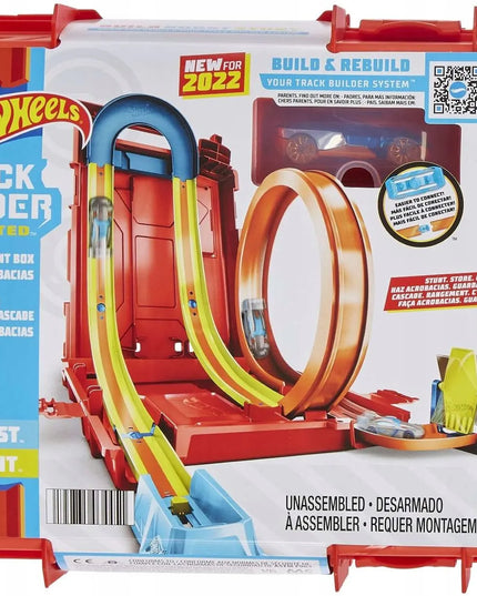 Hot Wheels kanistro formos triukų trasa su automobiliuku