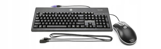 HP Washable VANDENIUI ATSPARUS RINKINYS Klaviatūra + Pelė USB