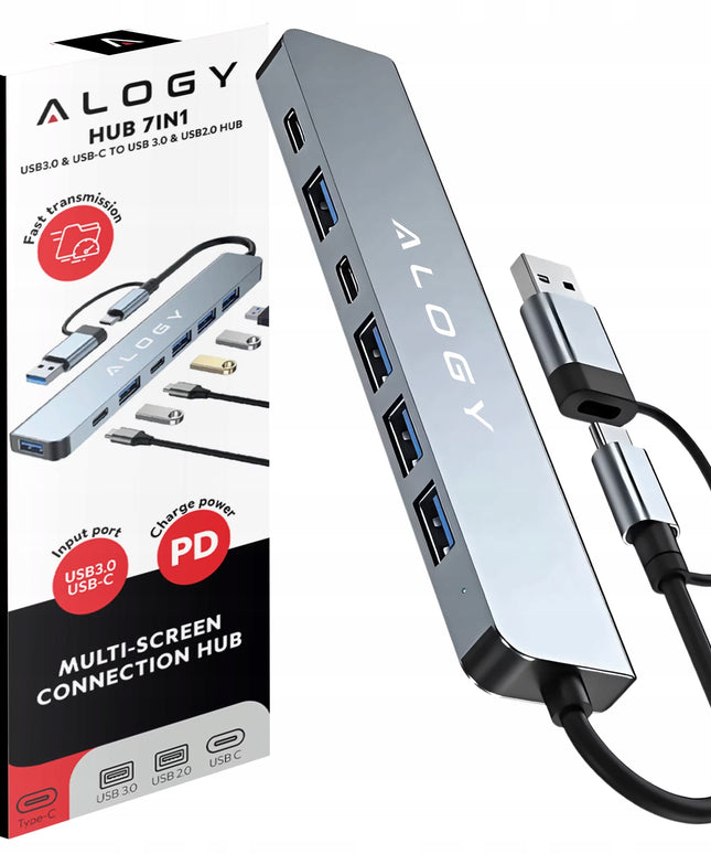 USB centras/šakotuvas USB-A 3.0 - USB-C TYPE-C kompiuteriui