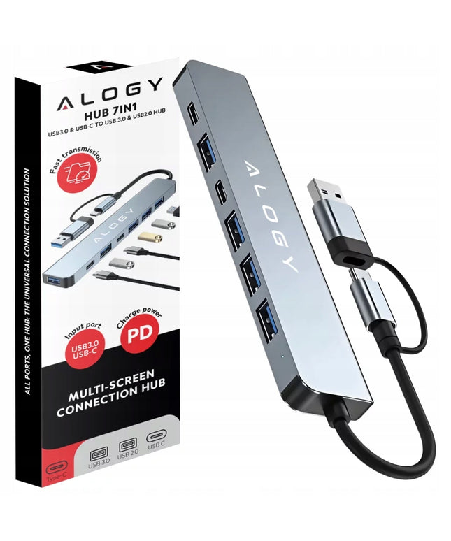 USB centras/šakotuvas USB-A 3.0 - USB-C TYPE-C kompiuteriui