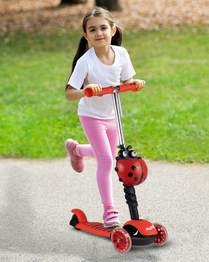 VAIKIŠKAS TRIRATIS PASPIRTUKAS SU BALANSAVIMO FUNKCIJA, ŠVIEČIANČIAIS LED RATUKAIS, BORUŽĖLĖS DIZAINAS