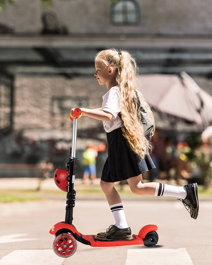 VAIKIŠKAS TRIRATIS PASPIRTUKAS SU BALANSAVIMO FUNKCIJA, ŠVIEČIANČIAIS LED RATUKAIS, BORUŽĖLĖS DIZAINAS