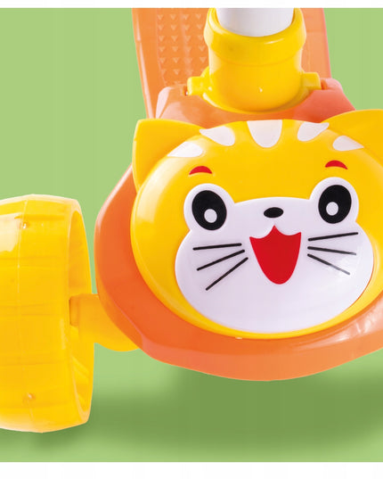 Triratė vaikiška sulankstoma 2in1 paspirtuko ir nešiynės / atramos vaikščioti funkcija su LED ratukais ir reguliavimu