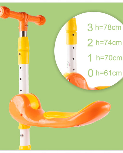 Triratė vaikiška sulankstoma 2in1 paspirtuko ir nešiynės / atramos vaikščioti funkcija su LED ratukais ir reguliavimu