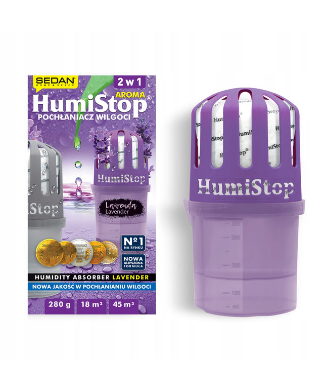 HUMISTOP – DRĖGMĖS SUGĖRIKLIS SU LEVANDŲ KVAPO ĮDĖKLU