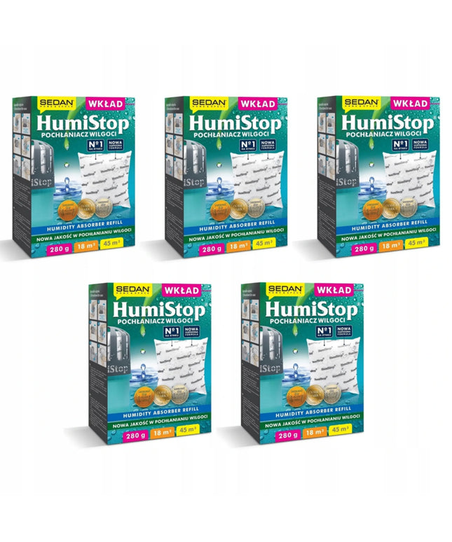 Humistop drėgmės sugėriklio papildymo kasetės, 5 vnt.