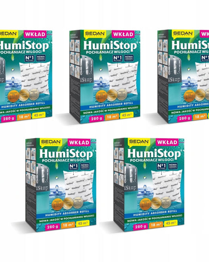 Humistop drėgmės sugėriklio papildymo kasetės, 5 vnt.