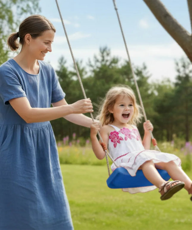 Sodo sūpynės vaikams SEVERNO Kids ZOYA, plastikinė sėdynė