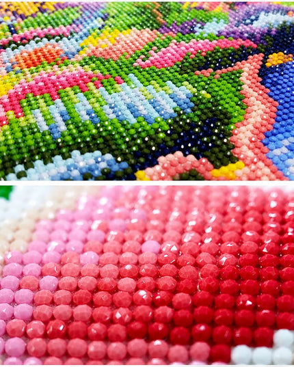 Diamond painting rinkinys „Japonija – žydinti vyšnia“ su priedais