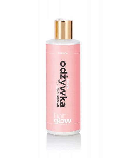 HairGlow lengvas kondicionierius plaukams su ceramidais po keratino tiesinimo ir nanoplastijos