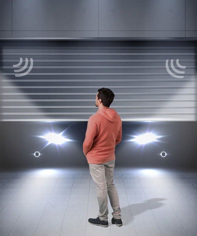 Halogeninis LED 50W 4500lm Prožektorius su judesio ir prieblandos jutikliu IP65